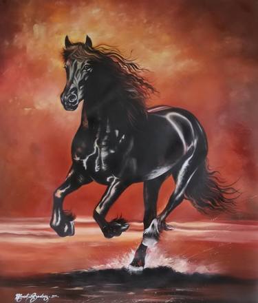 Print of Realism Horse Paintings by Macister Rodríguez