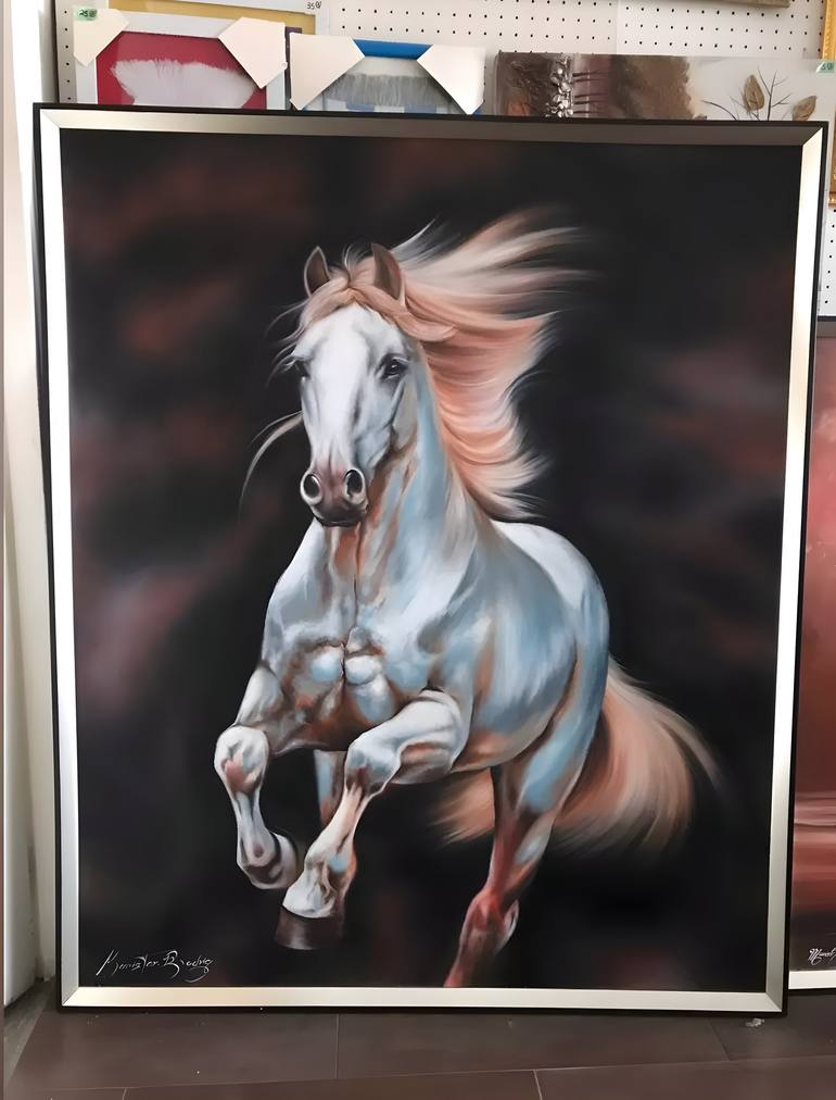 Original Realism Horse Paintings by Macister Rodríguez