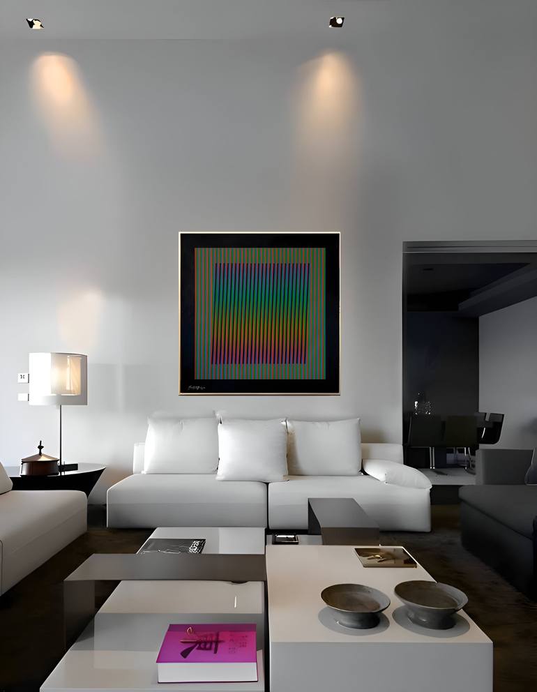 Original Geometric Fashion Painting by Macister Rodríguez