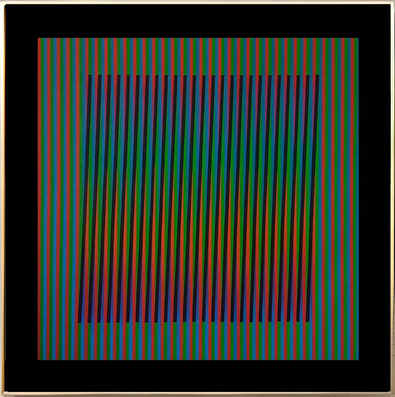 Original Geometric Fashion Painting by Macister Rodríguez