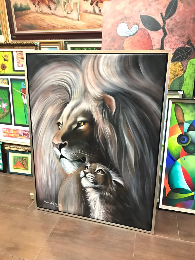 Original Realism Animal Painting by Macister Rodríguez