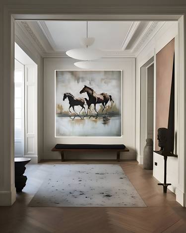 Original Surrealism Horse Paintings by Macister Rodríguez