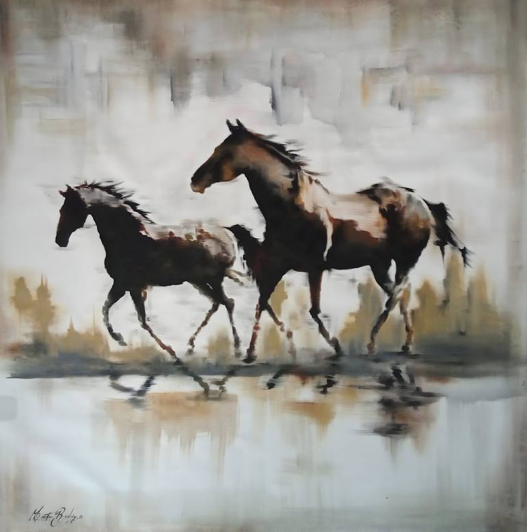 Original Horse Painting by Macister Rodríguez