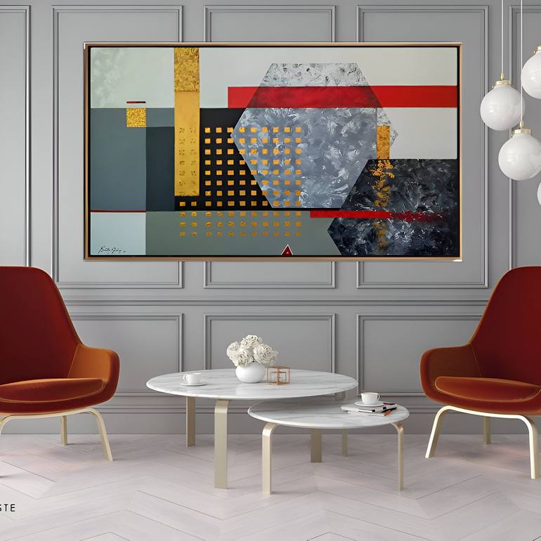 Original Geometric Home Painting by Macister Rodríguez