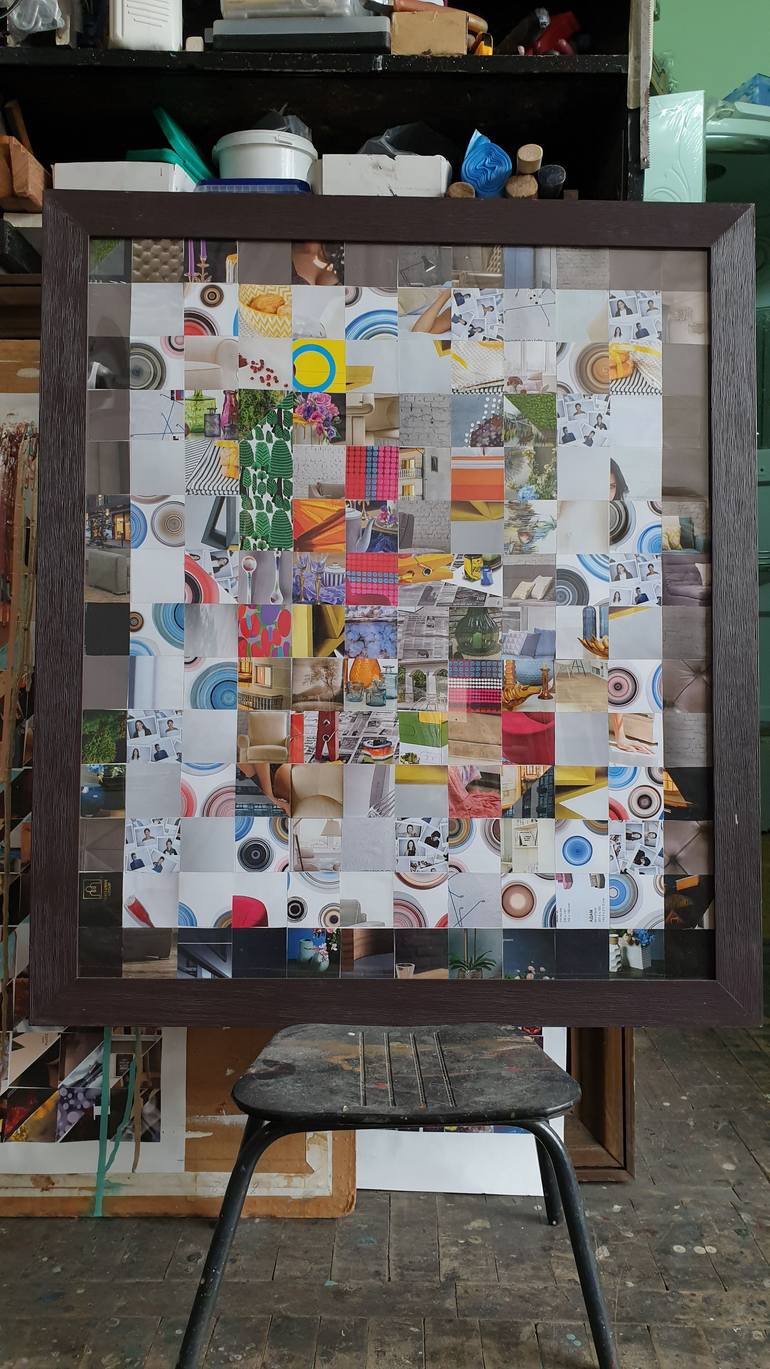 Original Abstract Travel Collage by Vika Viktor Trotsenko