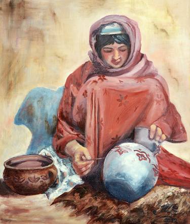 Print of Realism Rural life Paintings by Muharam Ashurova