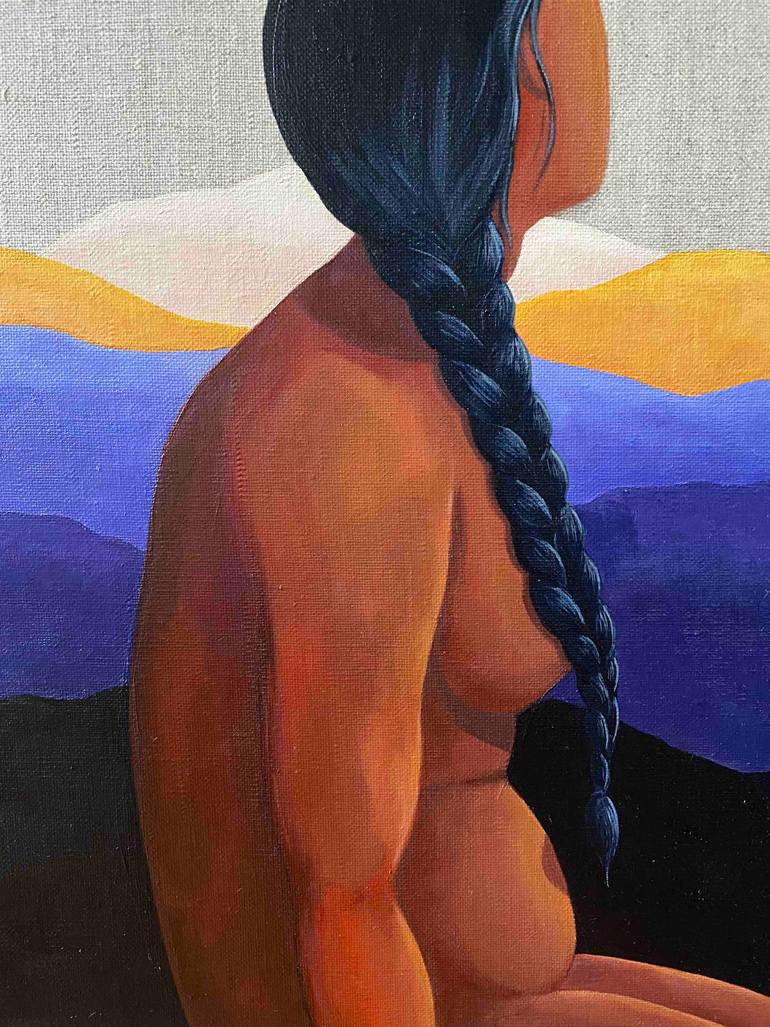 Original Abstract Women Painting by Myriam Achour Soumati