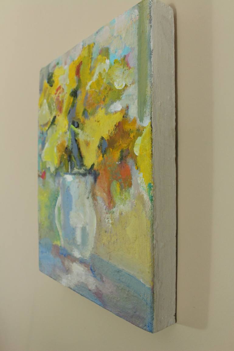 Original Abstract Expressionism Floral Painting by Barbara Hart