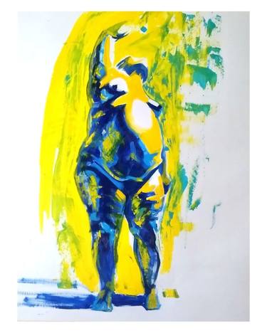 Print of Expressionism Nude Mixed Media by Dmytro Motrii