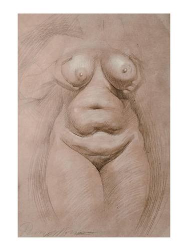 Original Realism Nude Drawings by Dmytro Motrii