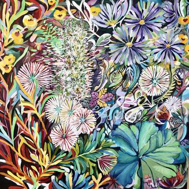 Original Floral Painting by Samantha Schwartz
