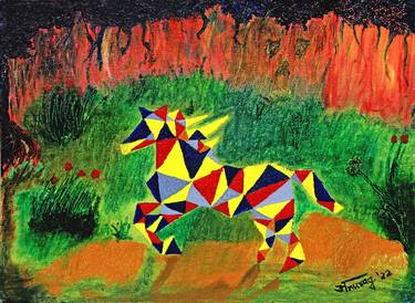 Print of Abstract Expressionism Horse Paintings by Anurag Anand