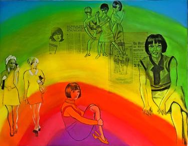 Original Pop Art Women Paintings by Marc Mortier