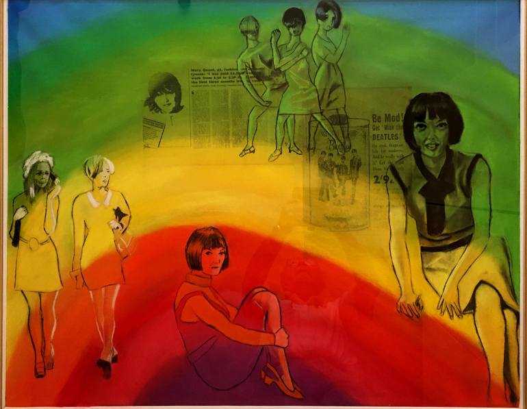 Original Pop Art Women Painting by Marc Mortier