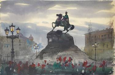 Original Cities Painting by Yuriy Khymych