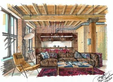 Original Home Drawings by Olga Sorokina