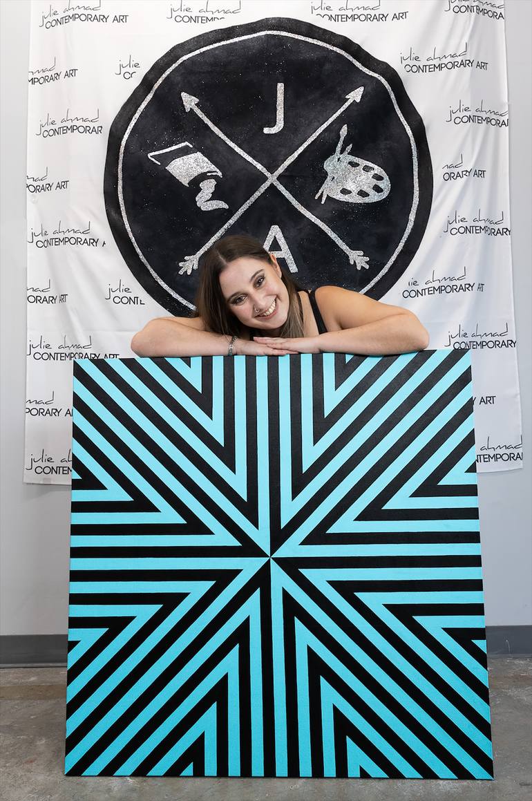 Original Abstract Geometric Painting by Charlotte Schembri