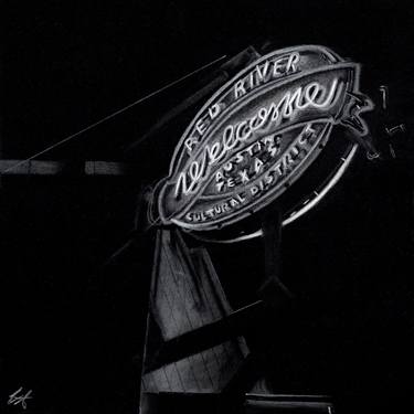 Original Black & White Architecture Drawing by Charlotte Schembri