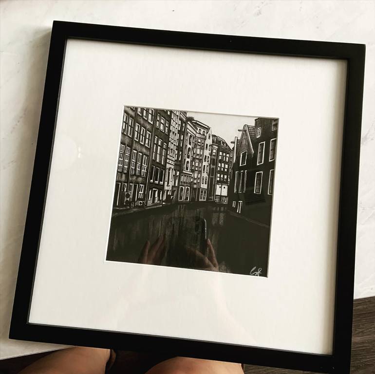 Original Fine Art Architecture Drawing by Charlotte Schembri