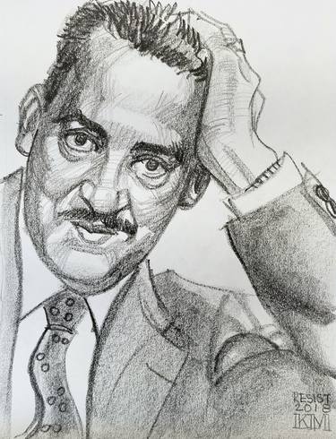 Thurgood Marshall, 9x12 inches, crayon on paper thumb