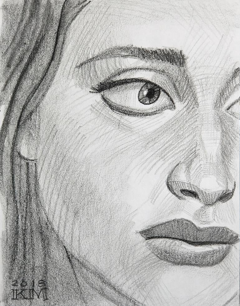 female nose sketch