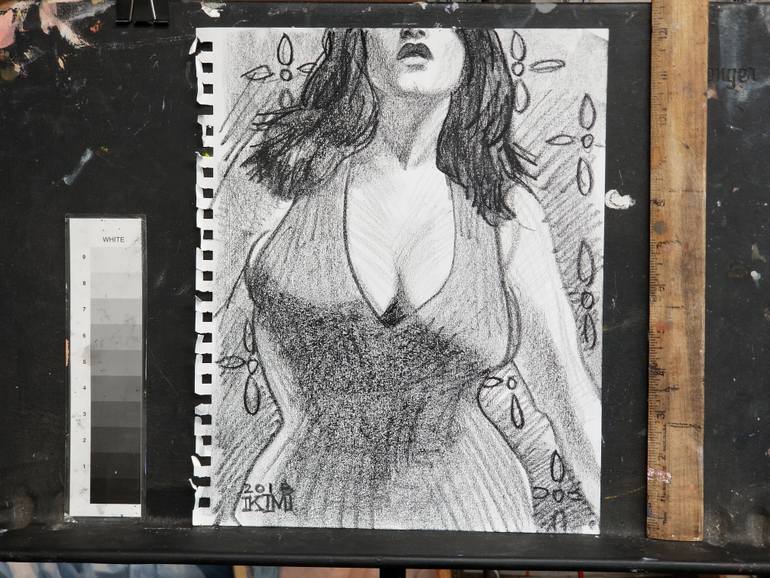 Original Figurative Women Drawing by Kenney Mencher