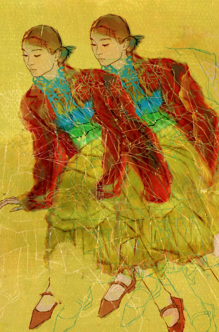 Original Abstract Expressionism Abstract Mixed Media by Sofia Gerona