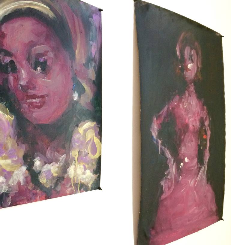 Original Expressionism Women Painting by Karen Thomas