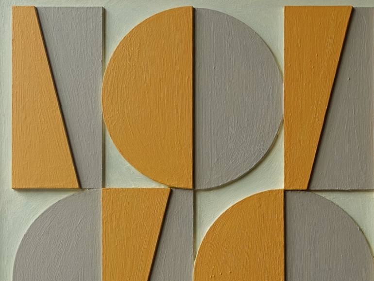 Original Abstract Geometric Painting by Guy Cardon