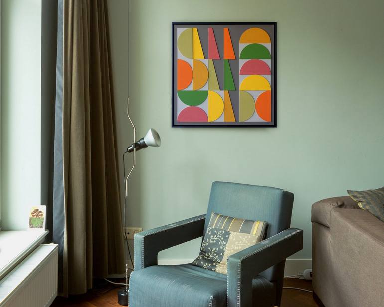 Original Geometric Painting by Guy Cardon