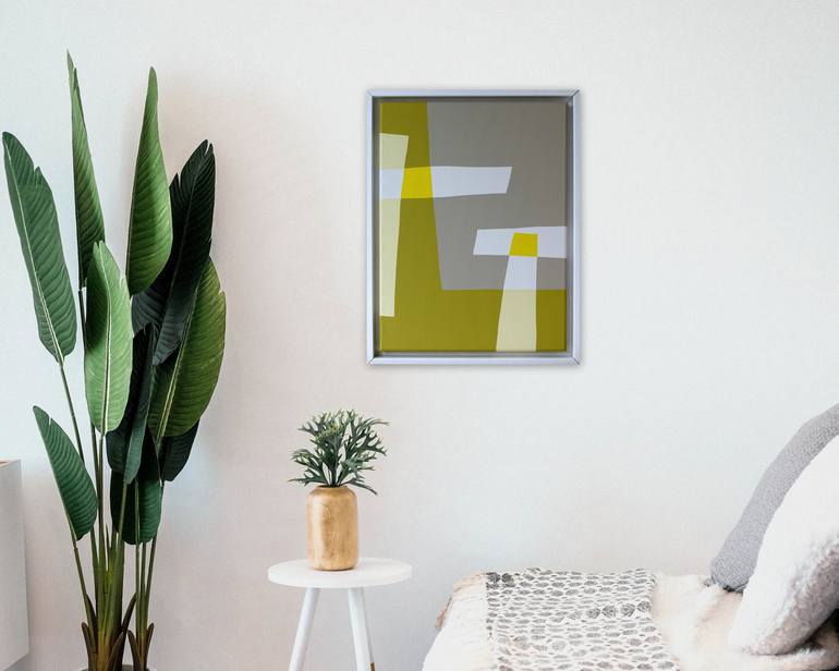 Original Art Deco Abstract Painting by Guy Cardon