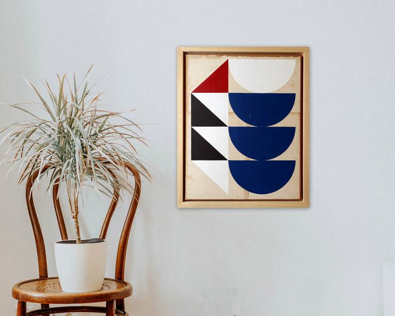 Original Art Deco Abstract Painting by Guy Cardon