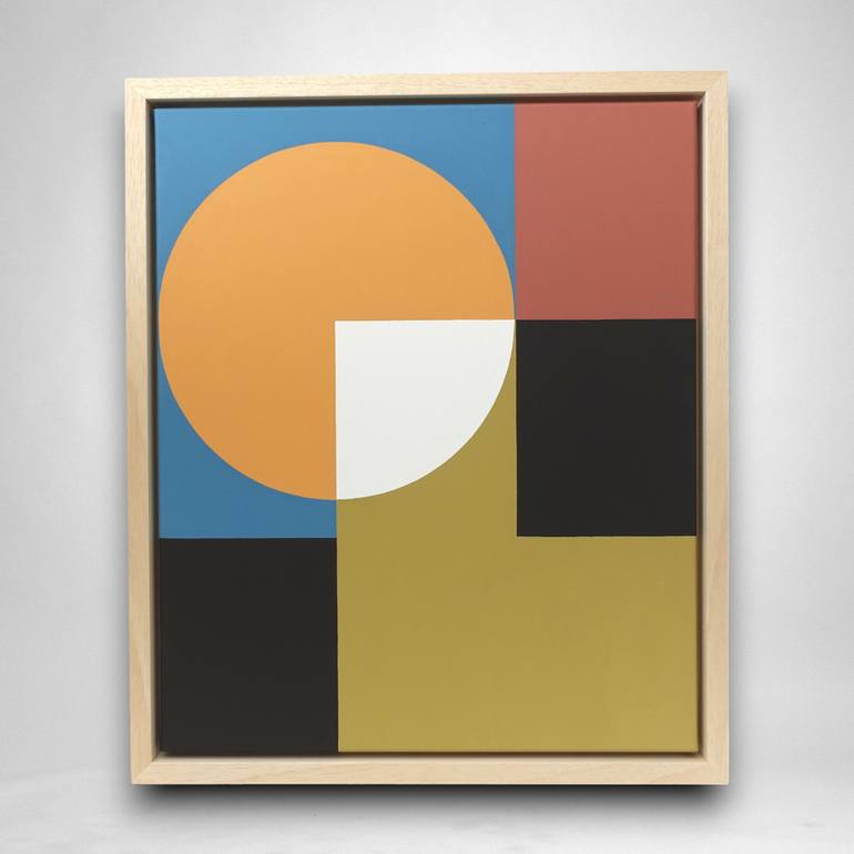Original Abstract Geometric Painting by Guy Cardon