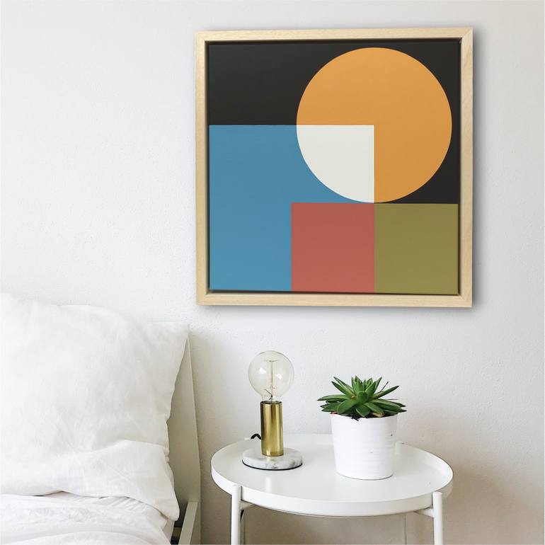 Original Abstract Geometric Painting by Guy Cardon