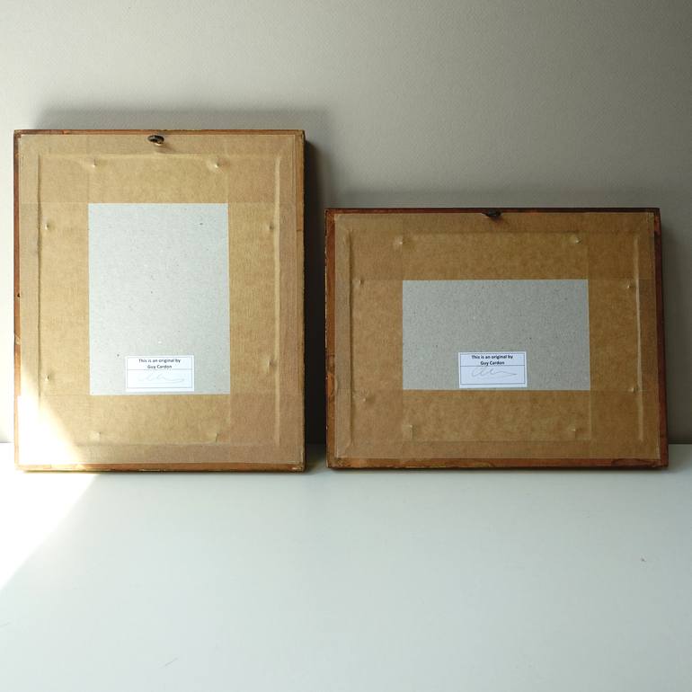 Original Black & White Abstract Painting by Guy Cardon