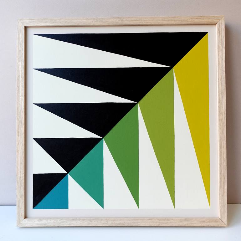 Original Abstract Geometric Painting by Guy Cardon