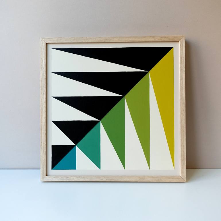 Original Abstract Geometric Painting by Guy Cardon
