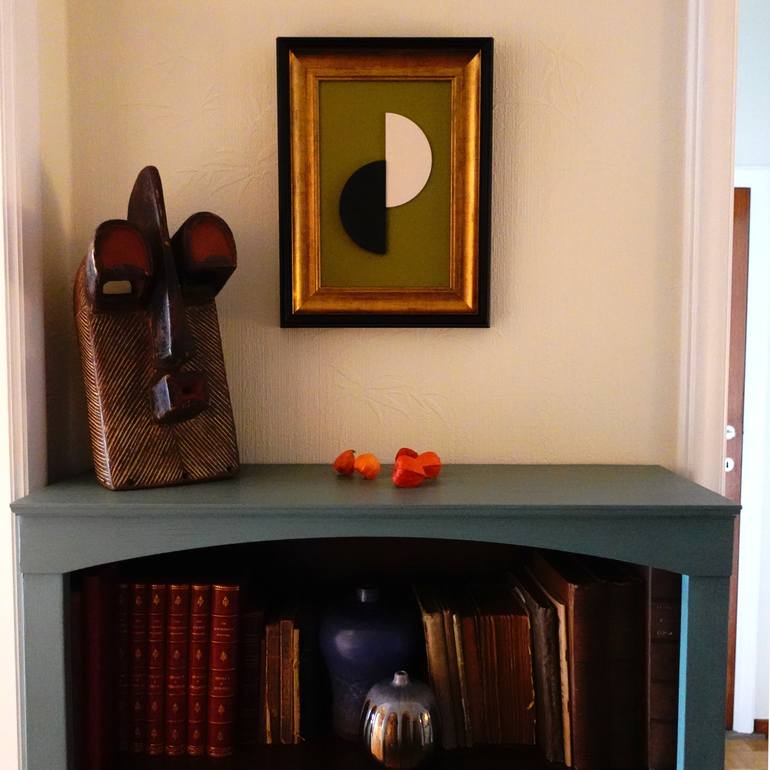 Original Black & White Abstract Painting by Guy Cardon