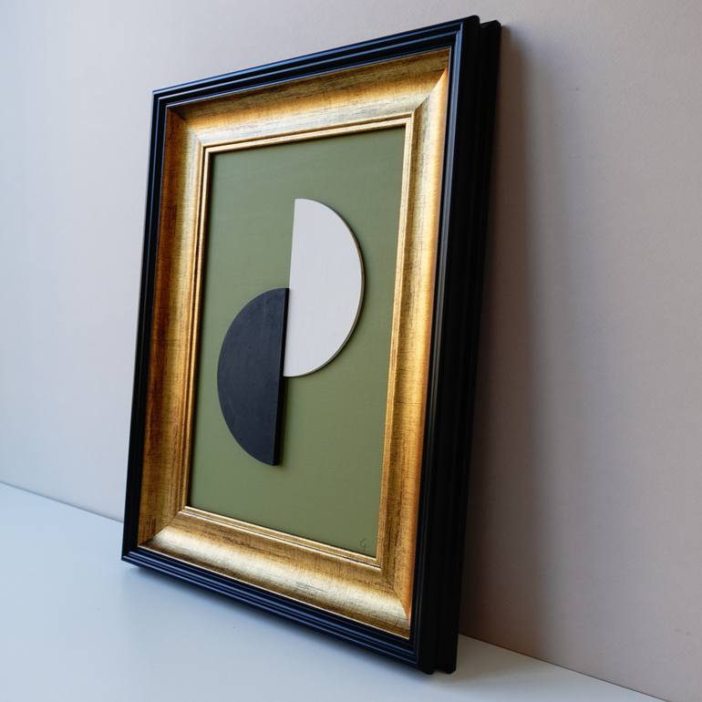 Original Black & White Abstract Painting by Guy Cardon