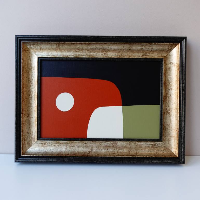 Original Black & White Abstract Painting by Guy Cardon