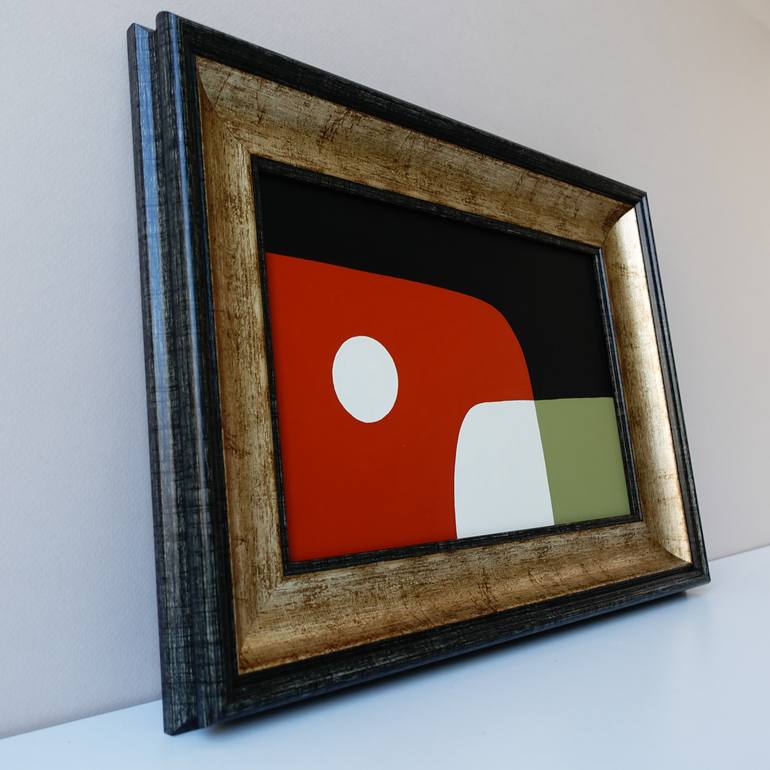 Original Black & White Abstract Painting by Guy Cardon