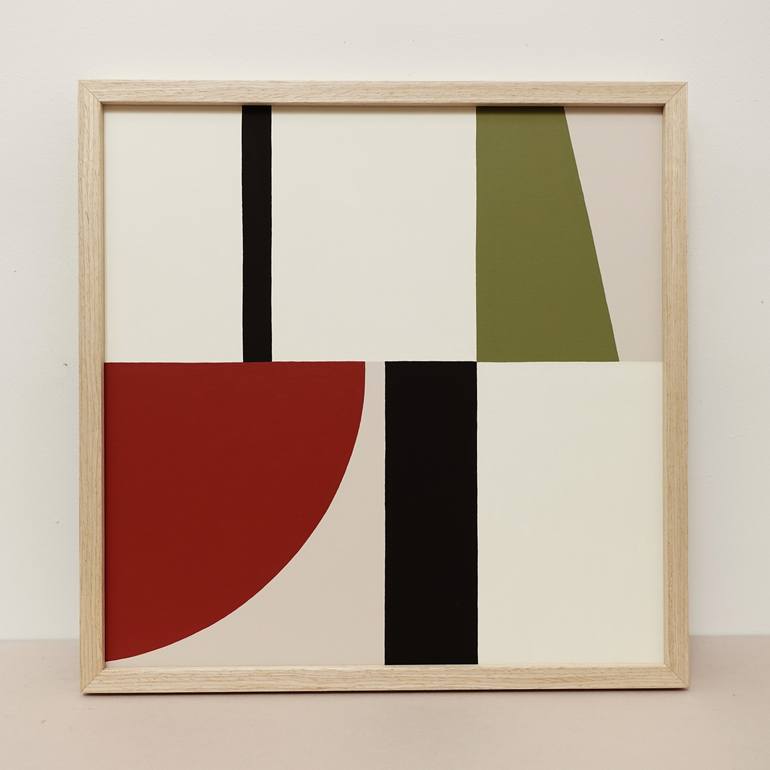 Original Abstract Geometric Painting by Guy Cardon