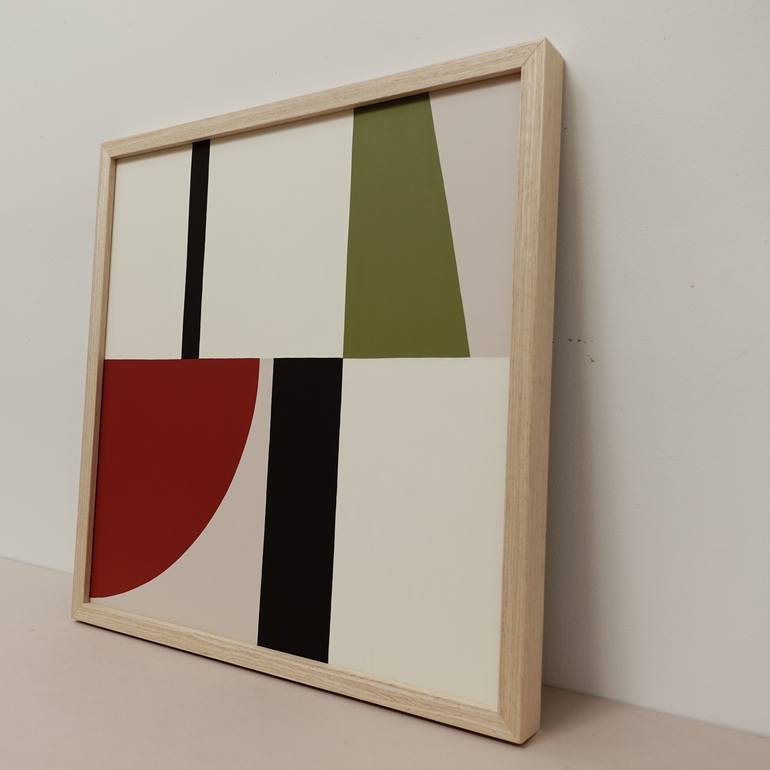 Original Abstract Geometric Painting by Guy Cardon