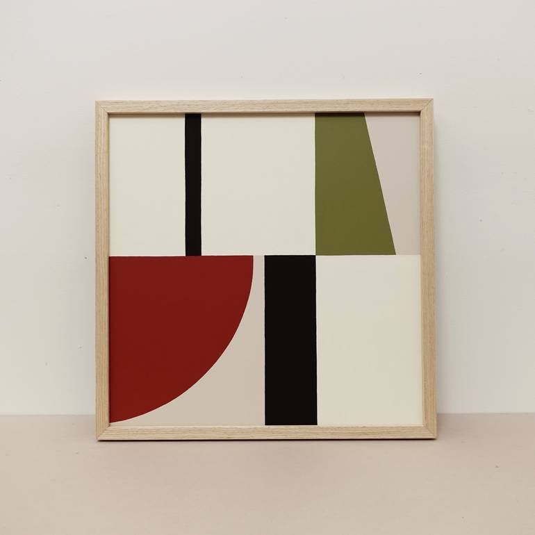Original Abstract Geometric Painting by Guy Cardon