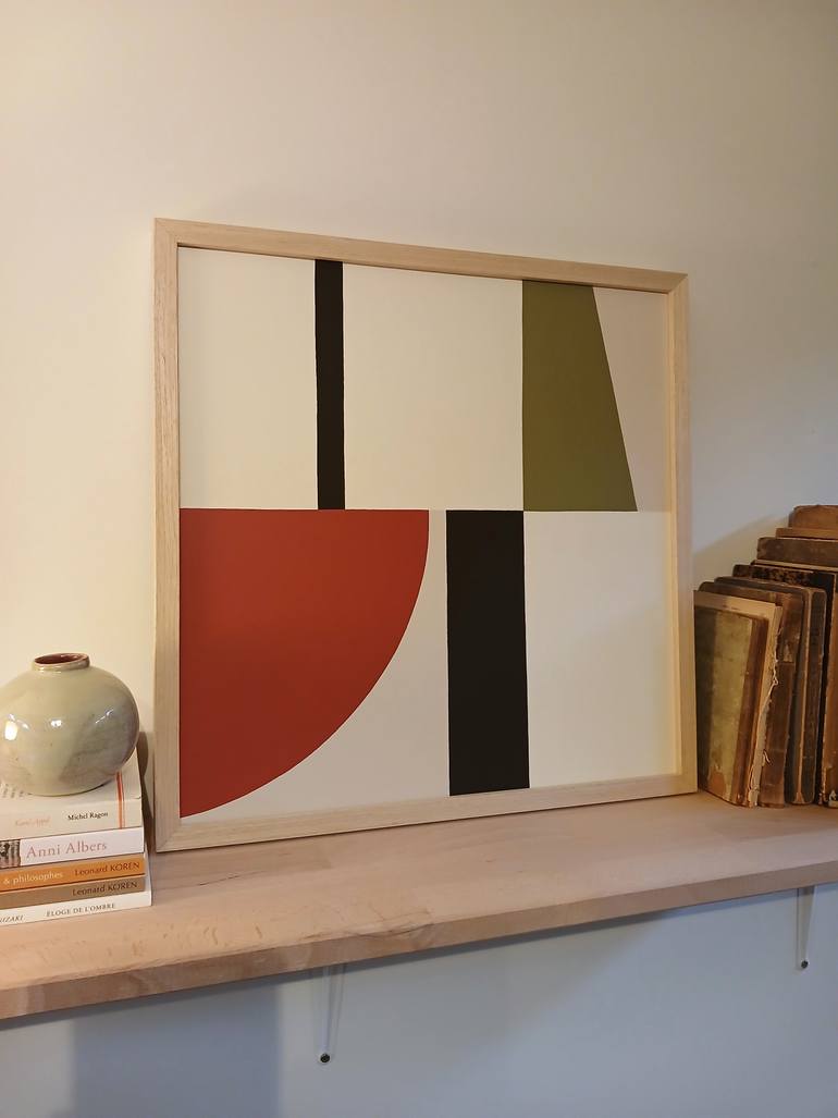 Original Abstract Geometric Painting by Guy Cardon