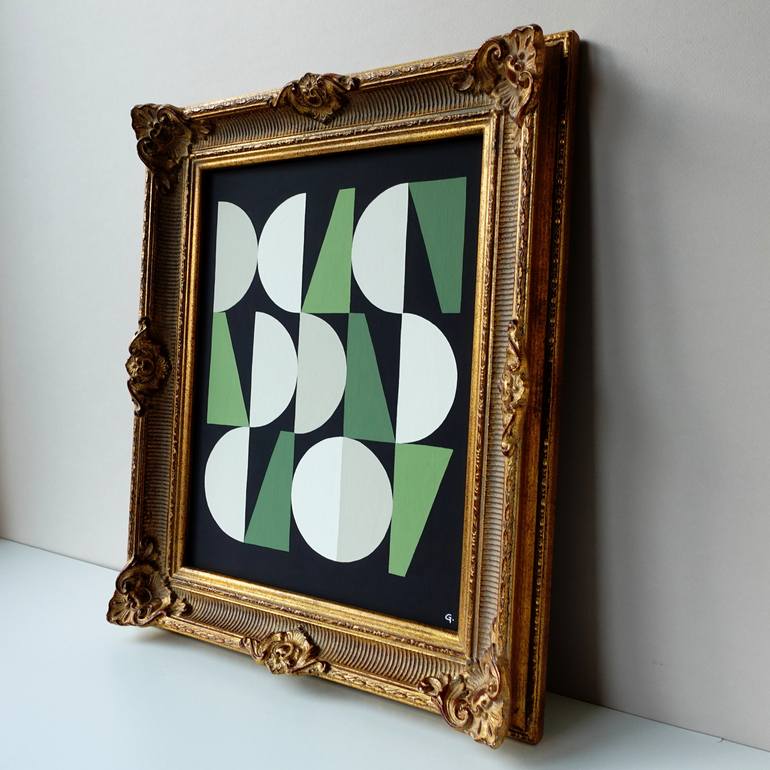 Original Abstract Geometric Painting by Guy Cardon