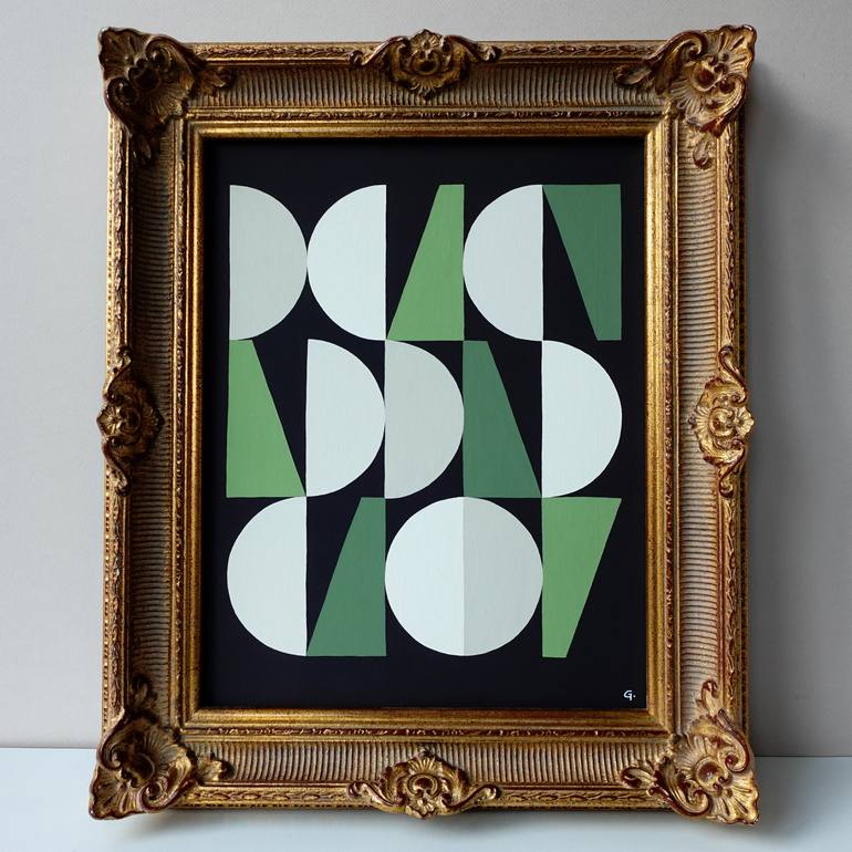 Original Abstract Geometric Painting by Guy Cardon