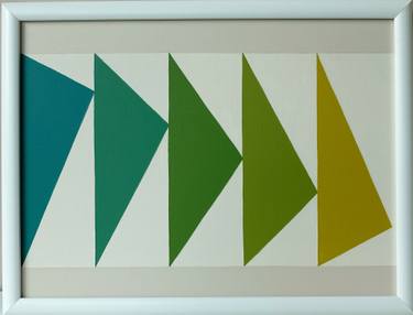 Original Abstract Geometric Painting by Guy Cardon