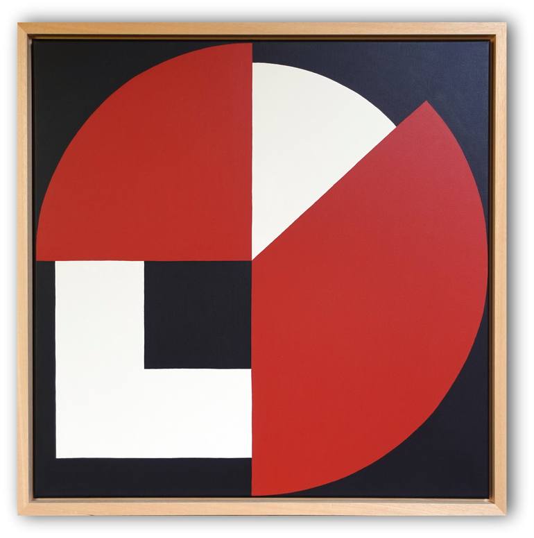 Original Abstract Geometric Painting by Guy Cardon