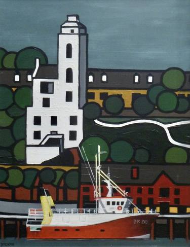 Original Contemporary Boat Paintings by David Taylor-Curran